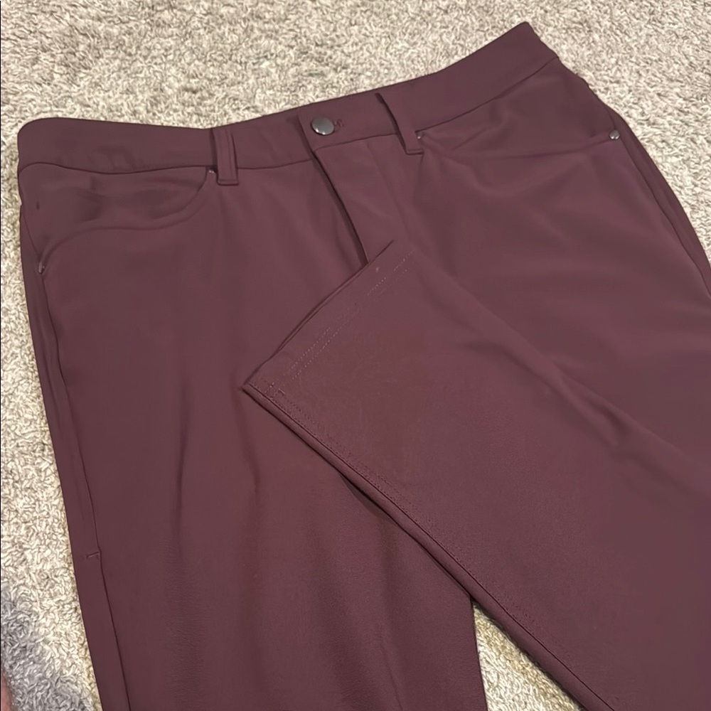 Lululemon Abc Slim Burgundy Pants